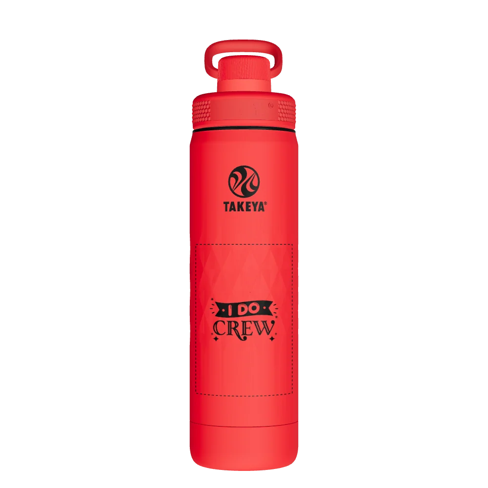 Takeya Sport Water Bottle - 22oz Crimson Spout - Model 51317-TAKEYA-SPORT-WATER-BOTTLE-CUSTOMIZED-260-22OZ-CRIMSON-SPOUT