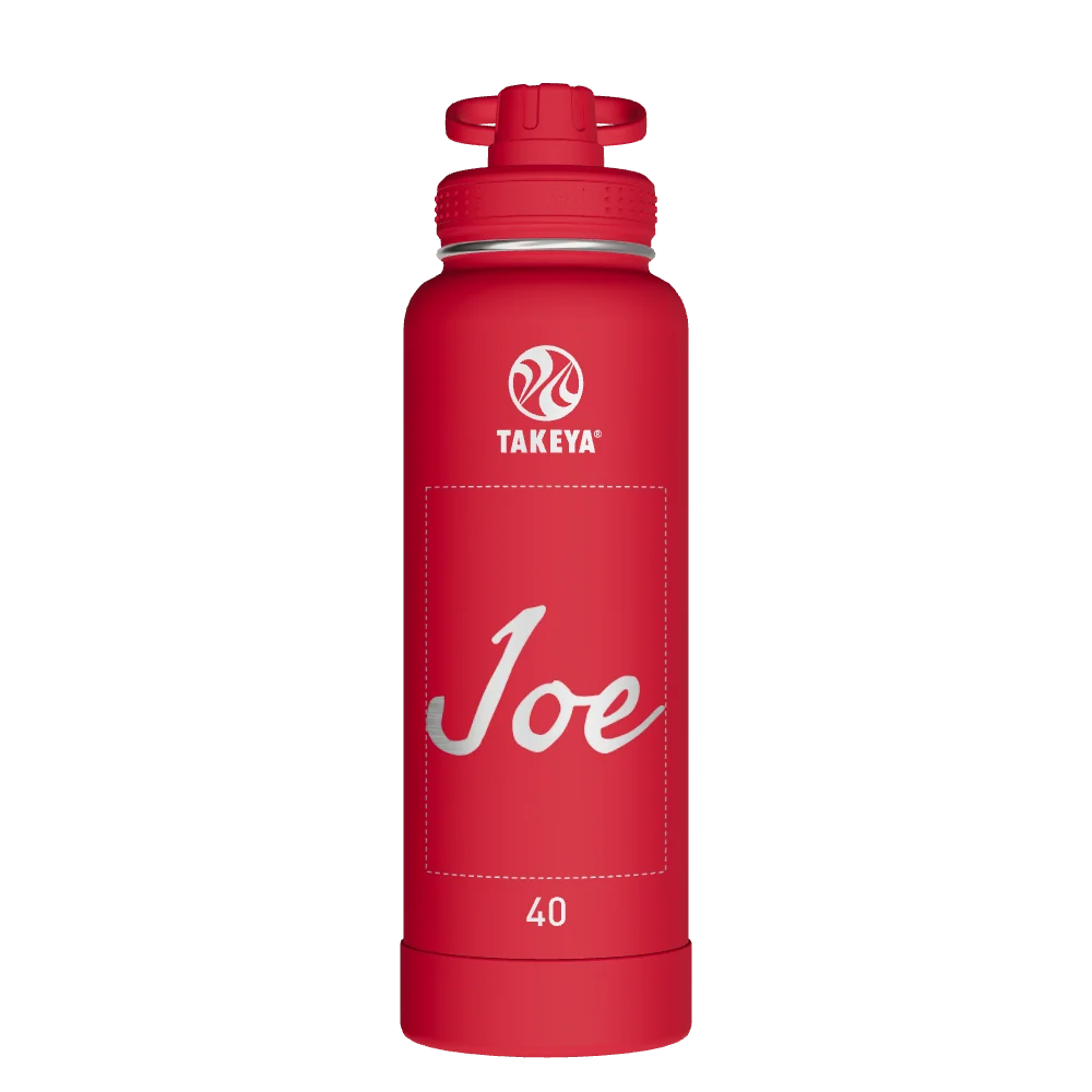 Takeya Actives Water Bottle With Spout Lid - 40oz Watermelon