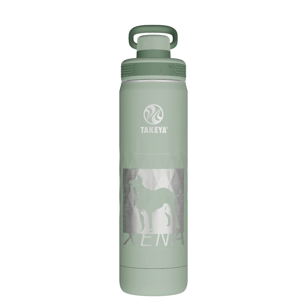 Takeya Sport Water Bottle - 22oz Eucalyptus Spout - Model 51318-TAKEYA-SPORT-WATER-BOTTLE-CUSTOMIZED-109-22OZ-EUCALYPTUS-SPOUT
