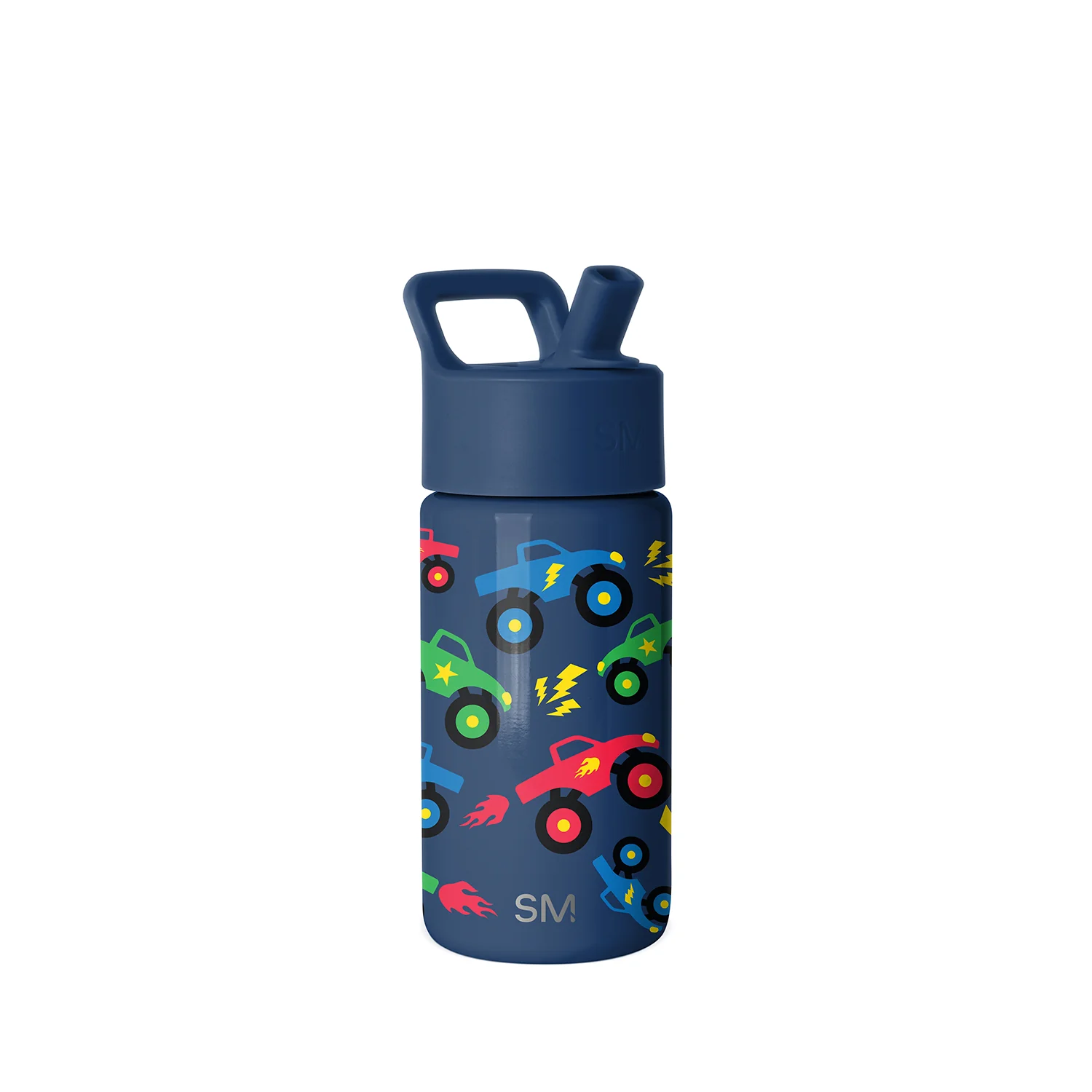 Simple Modern Summit Kids Water Bottle with Straw Lid - 14oz Monster Truck Rally