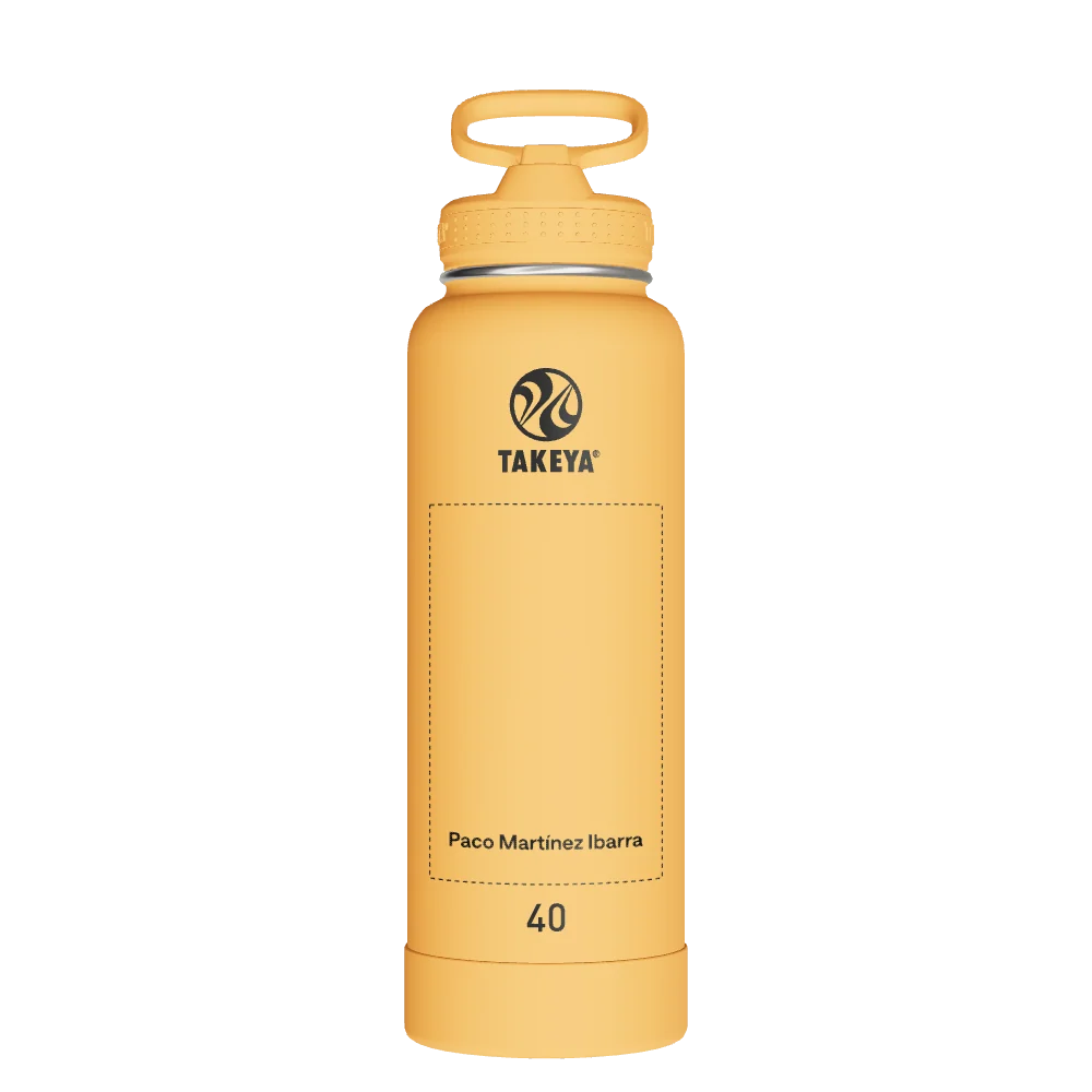 Takeya Actives Water Bottle With Straw Lid - 40oz Honeycomb - Model 51306-TAKEYA-ACTIVES-WATER-BOTTLE-WITH-STRAW-LID-CUSTOMIZED-60-40OZ-HONEYCOMB
