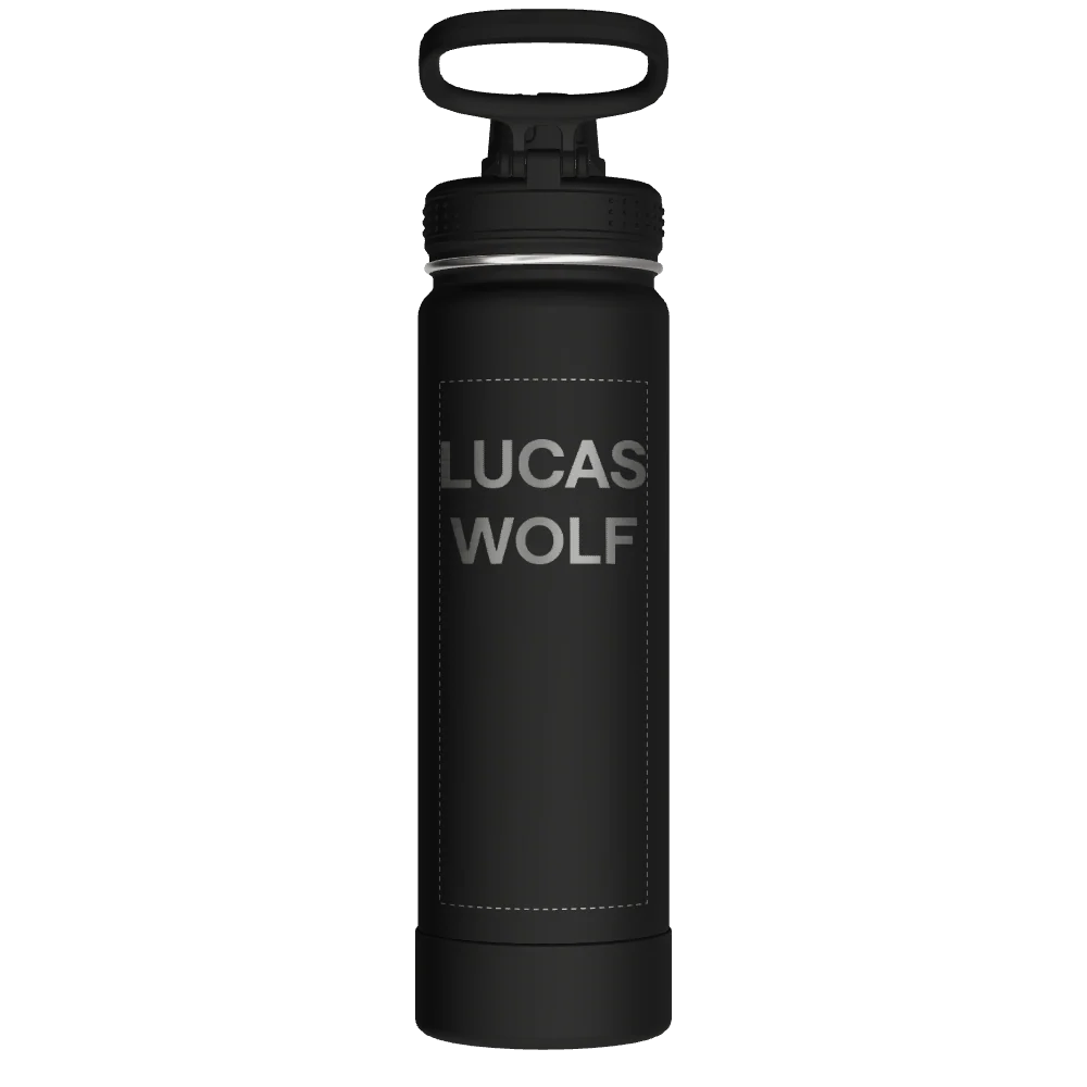 Takeya Actives Water Bottle With Spout Lid - 22oz Onyx - Model 50328-TAKEYA-ACTIVES-WATER-BOTTLE-WITH-SPOUT-LID-CUSTOMIZED-290-22OZ-ONYX