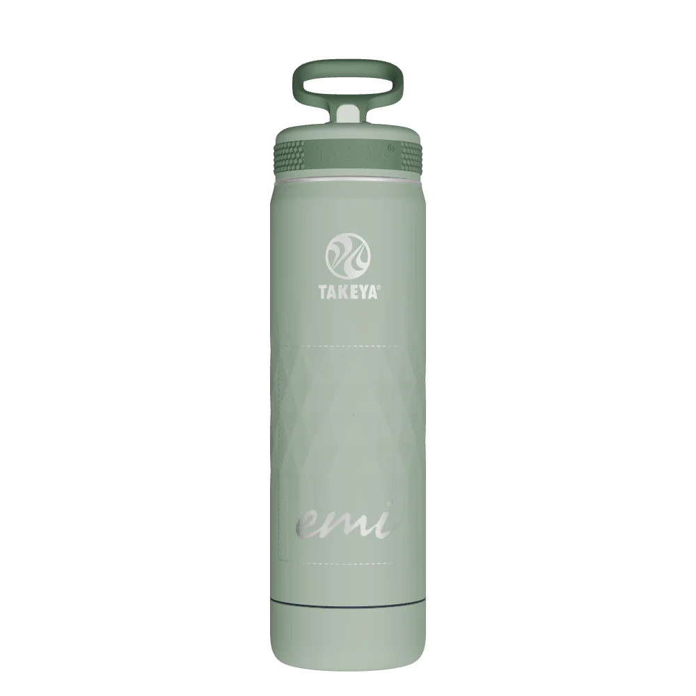 Takeya Sport Water Bottle - 22oz Eucalyptus Straw - Model 51326-TAKEYA-SPORT-WATER-BOTTLE-CUSTOMIZED-353-22OZ-EUCALYPTUS-STRAW