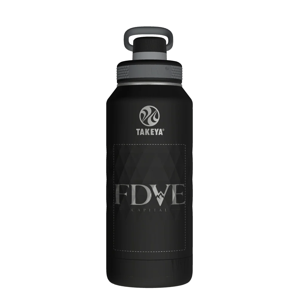 Takeya Sport Water Bottle - 32oz Obsidian Spout - Model 51331-TAKEYA-SPORT-WATER-BOTTLE-CUSTOMIZED-392-32OZ-OBSIDIAN-SPOUT