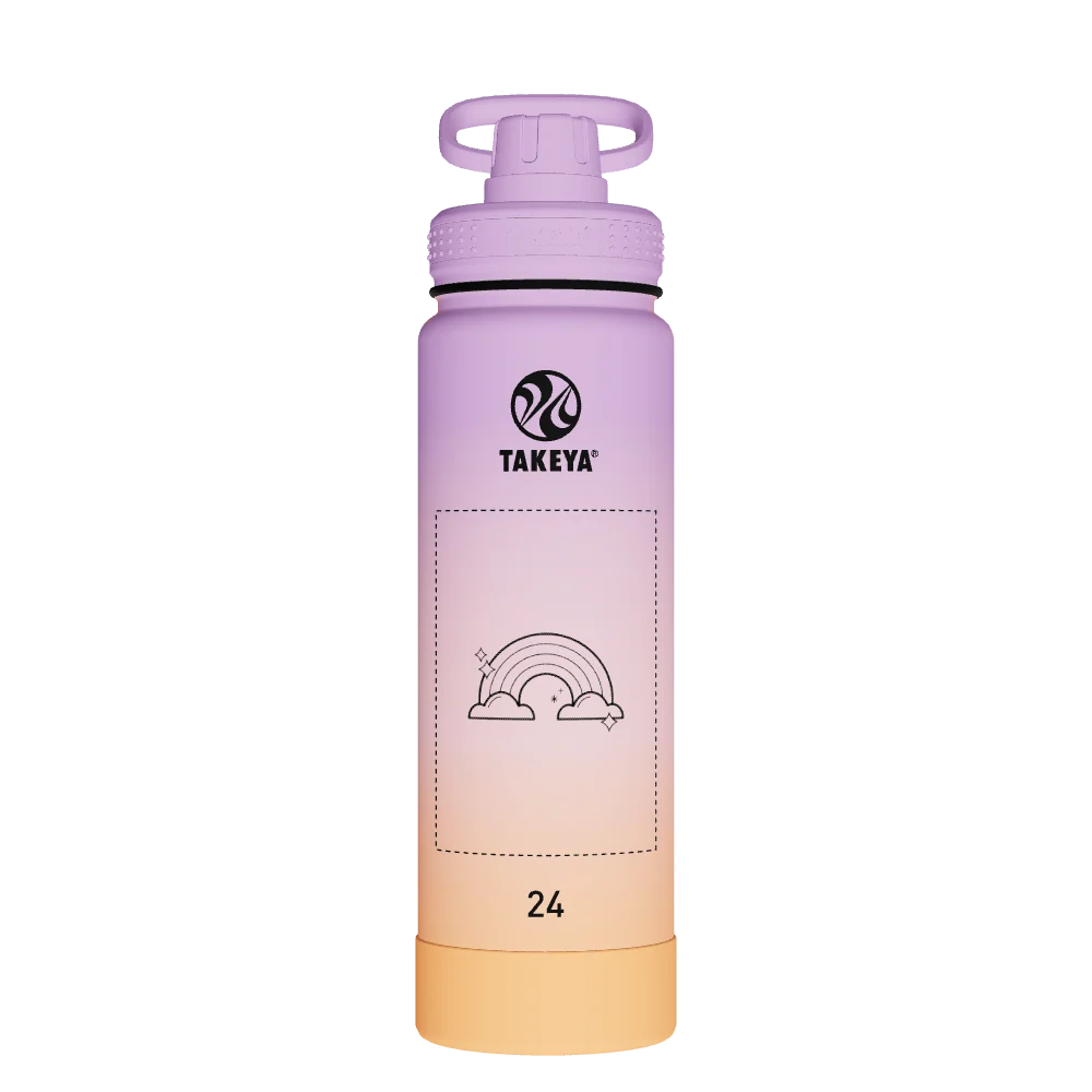 Takeya Actives Water Bottle With Spout Lid - 24oz Golden Hour