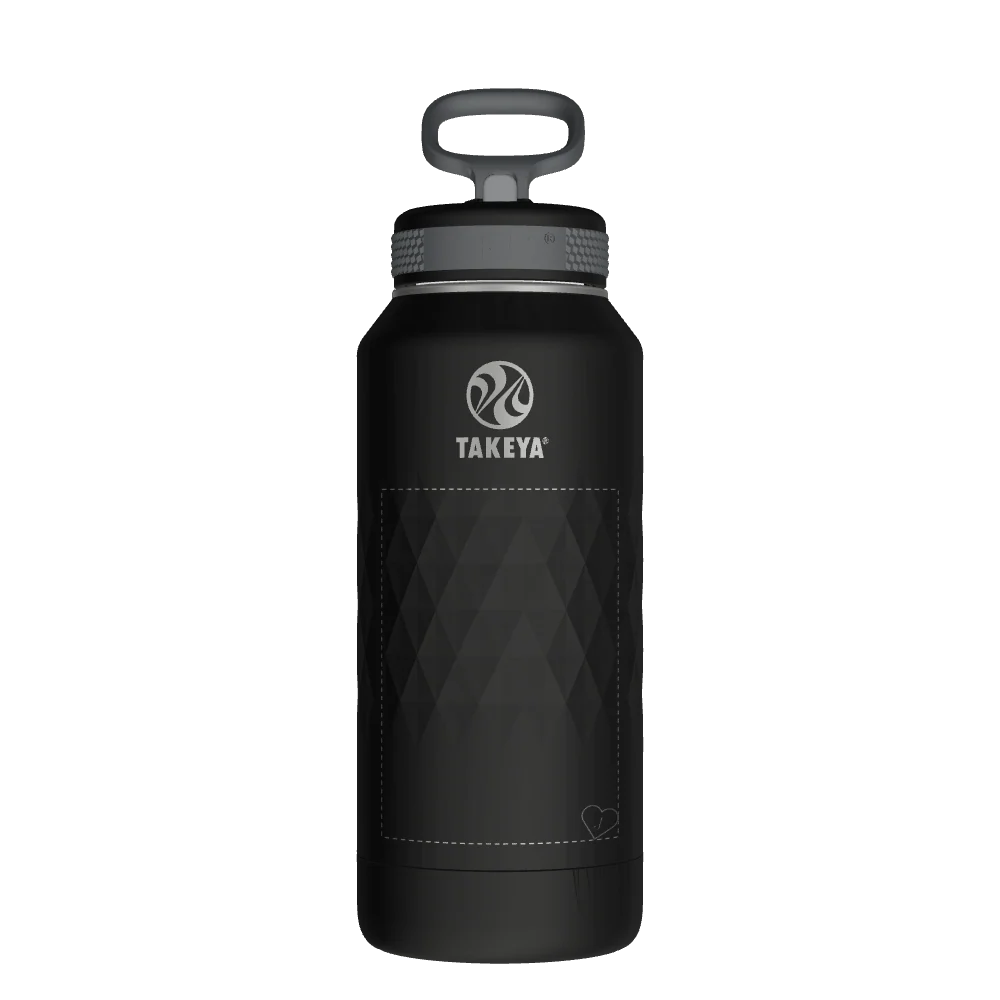 Takeya Sport Water Bottle - 32oz Obsidian Straw - Model 51339-TAKEYA-SPORT-WATER-BOTTLE-CUSTOMIZED-313-32OZ-OBSIDIAN-STRAW