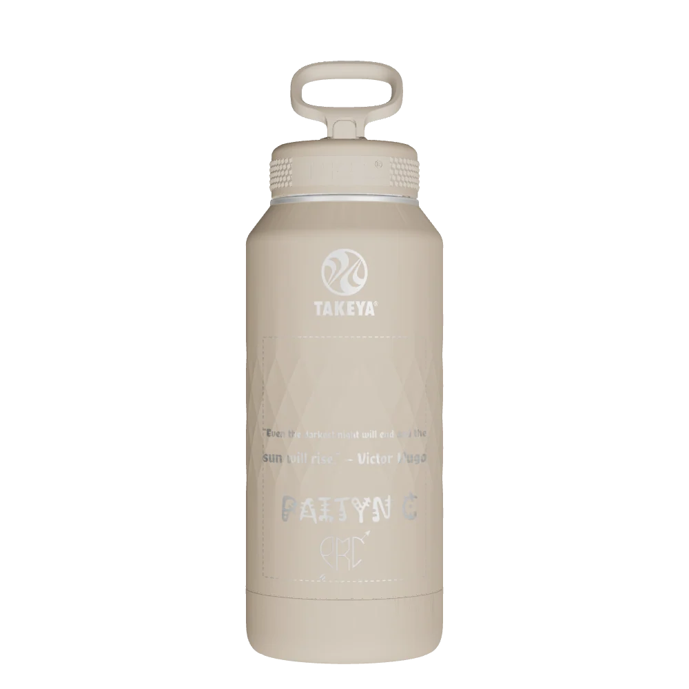 Takeya Sport Water Bottle - 32oz Almond Straw - Model 51344-TAKEYA-SPORT-WATER-BOTTLE-CUSTOMIZED-168-32OZ-ALMOND-STRAW