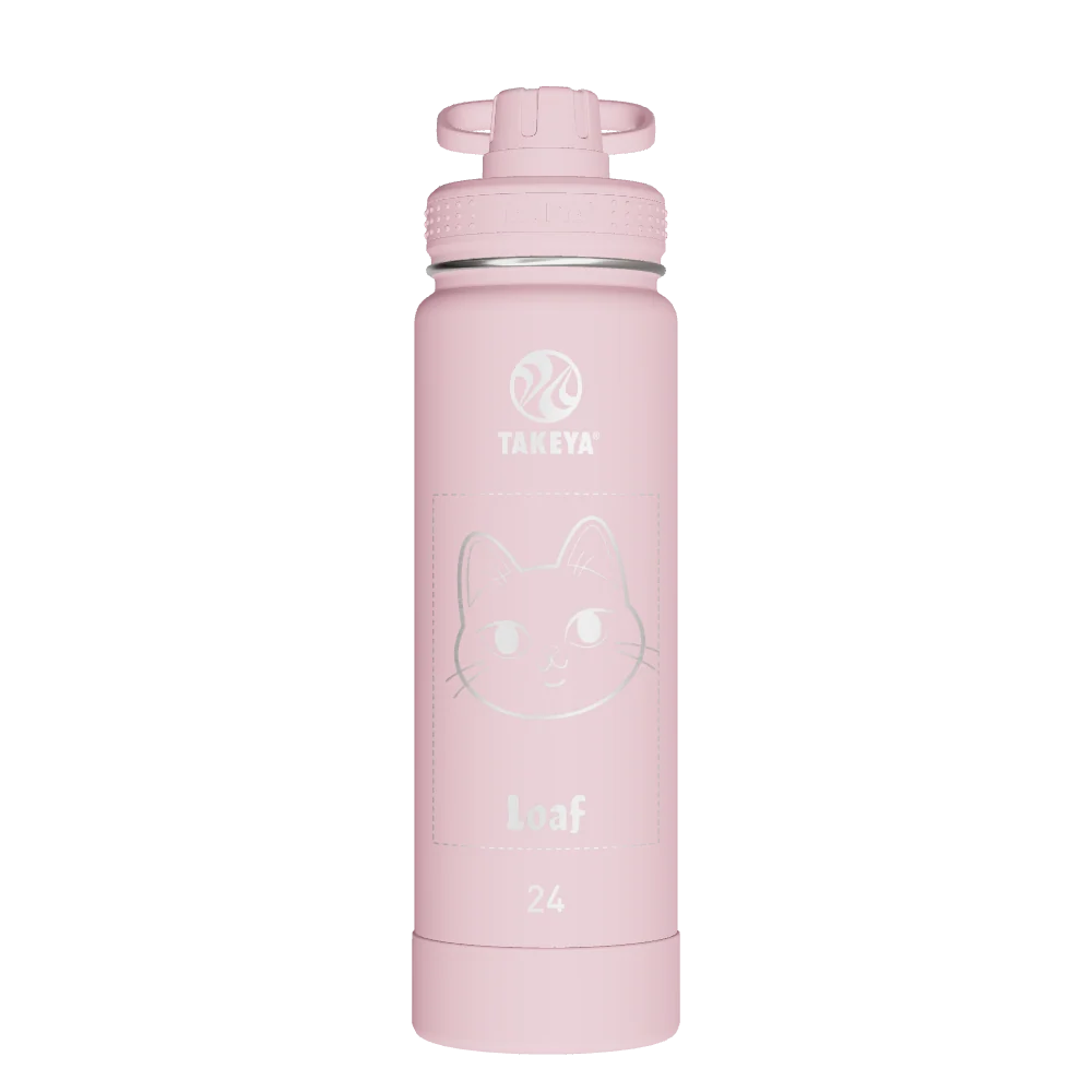 Takeya Actives Water Bottle With Spout Lid - 24oz Blush - Model 51054-TAKEYA-ACTIVES-WATER-BOTTLE-WITH-SPOUT-LID-CUSTOMIZED-374-24OZ-BLUSH