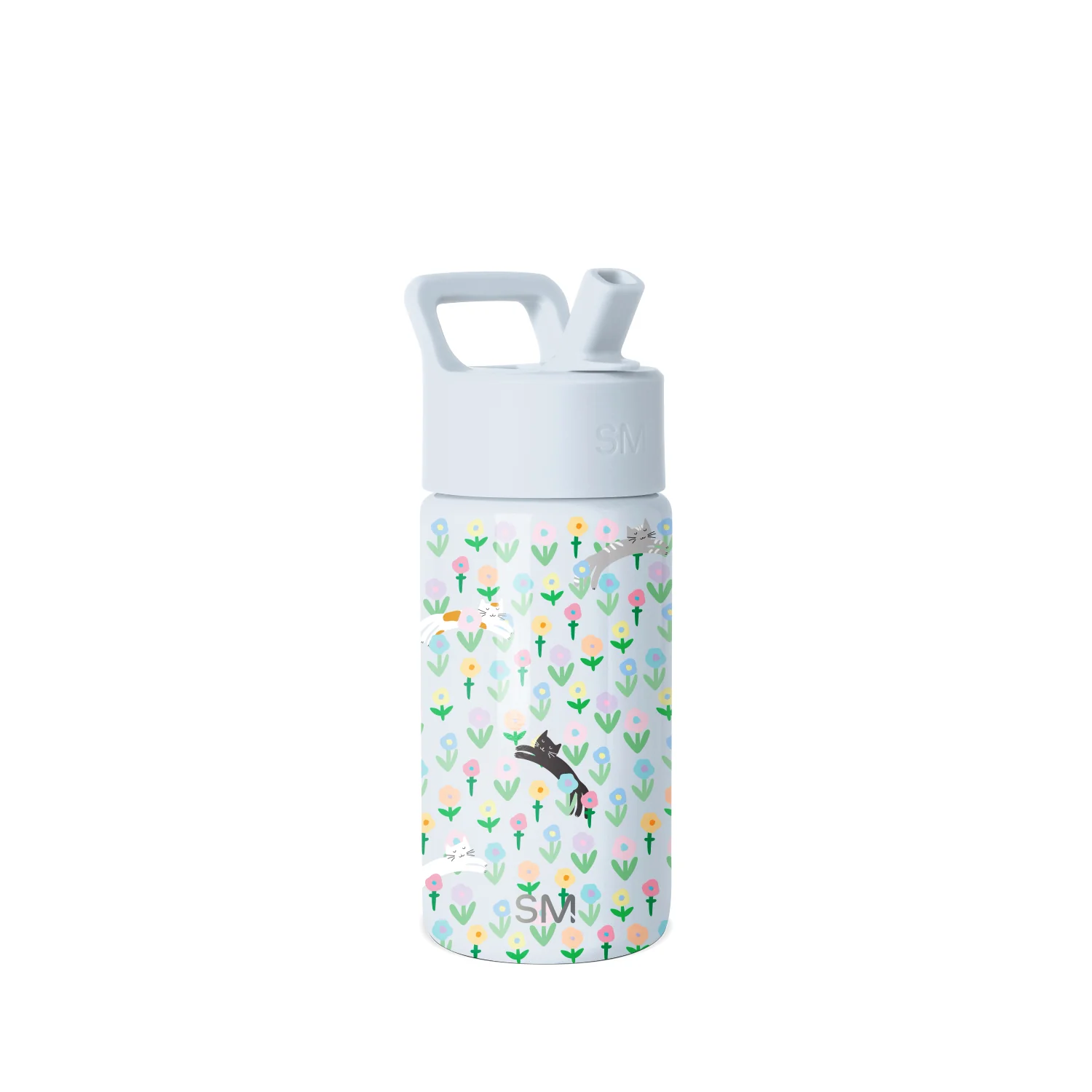 Simple Modern Summit Kids Water Bottle with Straw Lid - 14oz Frolicking Kittens