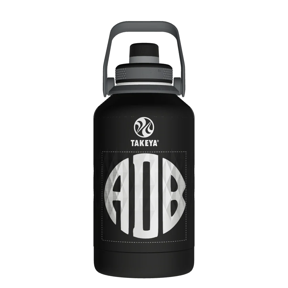 Takeya Sport Water Bottle - 64oz Obsidian Spout - Model 51363-TAKEYA-SPORT-WATER-BOTTLE-CUSTOMIZED-44-64OZ-OBSIDIAN-SPOUT