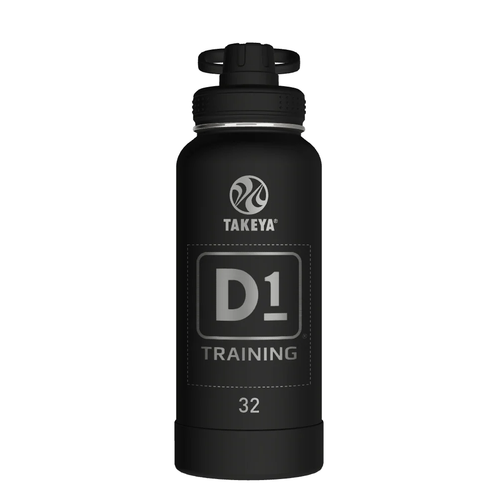 Takeya Actives Water Bottle With Spout Lid - 32oz Onyx - Model 51020-TAKEYA-ACTIVES-WATER-BOTTLE-WITH-SPOUT-LID-CUSTOMIZED-400-32OZ-ONYX
