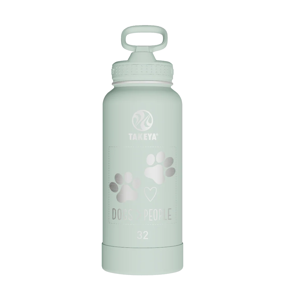 Takeya Actives Water Bottle With Straw Lid - 32oz Fresh Mint - Model 51245-TAKEYA-ACTIVES-WATER-BOTTLE-WITH-STRAW-LID-CUSTOMIZED-94-32OZ-FRESH-MINT