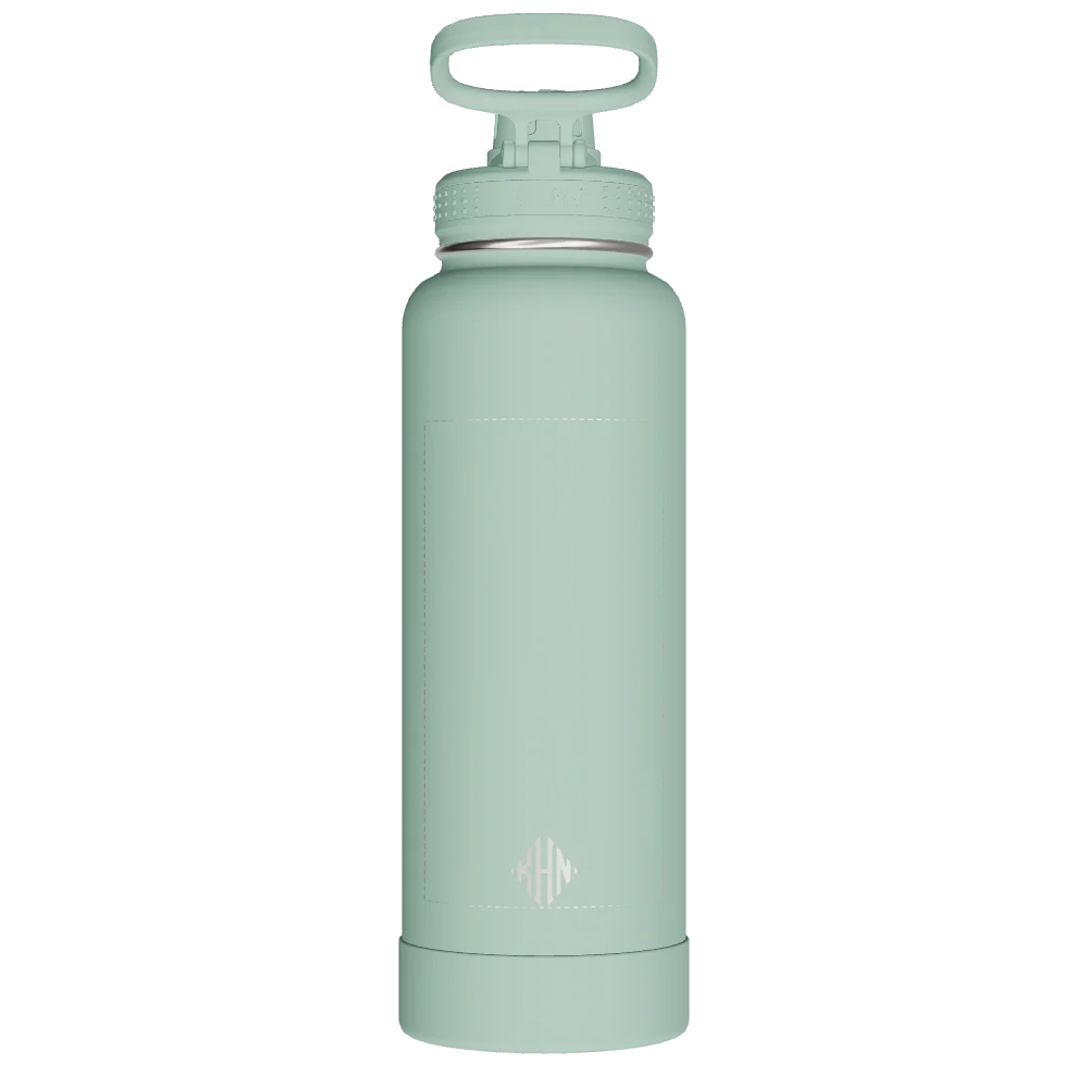 Takeya Actives Water Bottle With Spout Lid - 40oz Cucumber - Model 52035-TAKEYA-ACTIVES-WATER-BOTTLE-WITH-SPOUT-LID-CUSTOMIZED-457-40OZ-CUCUMBER