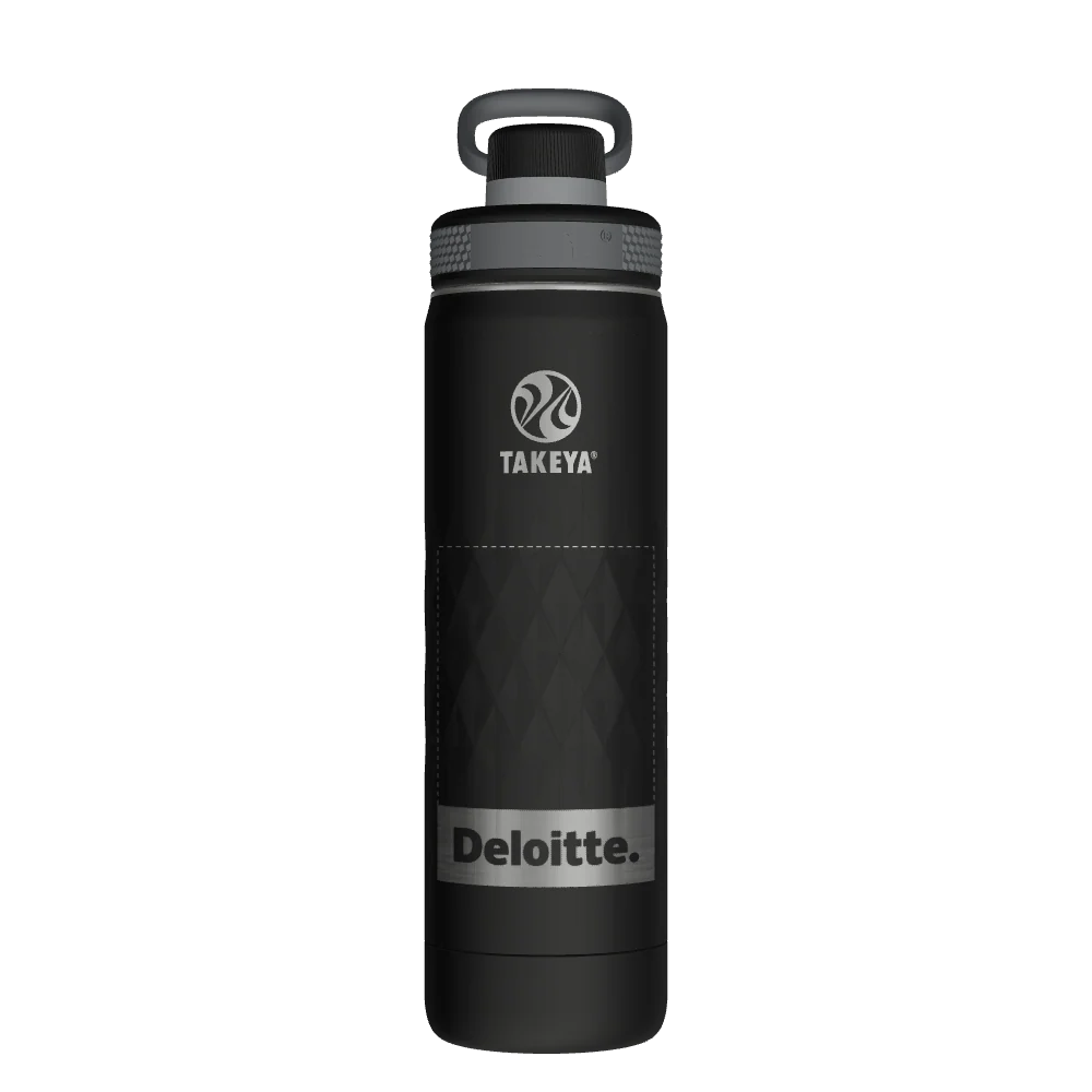 Takeya Sport Water Bottle - 22oz Obsidian Spout - Model 51315-TAKEYA-SPORT-WATER-BOTTLE-CUSTOMIZED-329-22OZ-OBSIDIAN-SPOUT