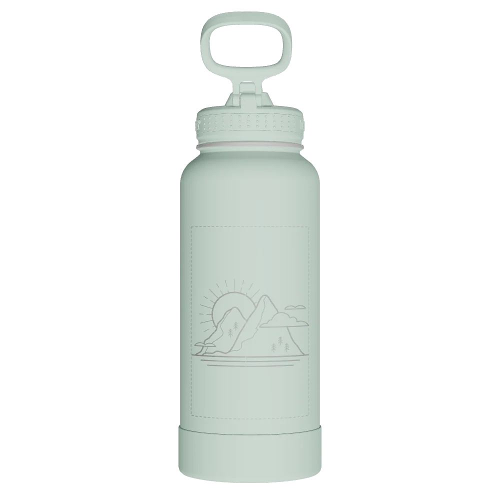 Takeya Actives Water Bottle With Straw Lid - 32oz Fresh Mint - Model 51245-TAKEYA-ACTIVES-WATER-BOTTLE-WITH-STRAW-LID-CUSTOMIZED-93-32OZ-FRESH-MINT