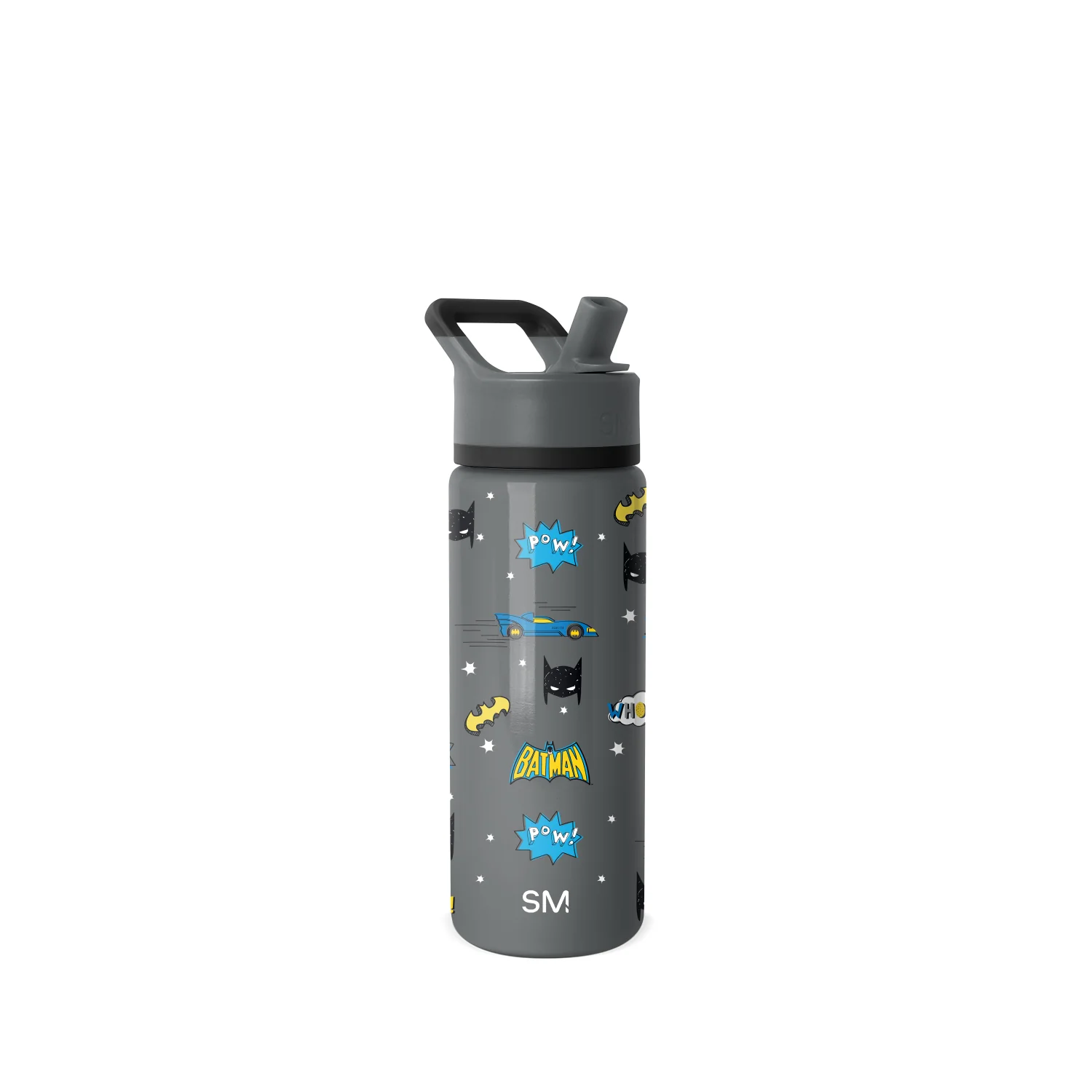 Simple Modern Summit Kids Water Bottle with Straw Lid - 18oz Batman POW!