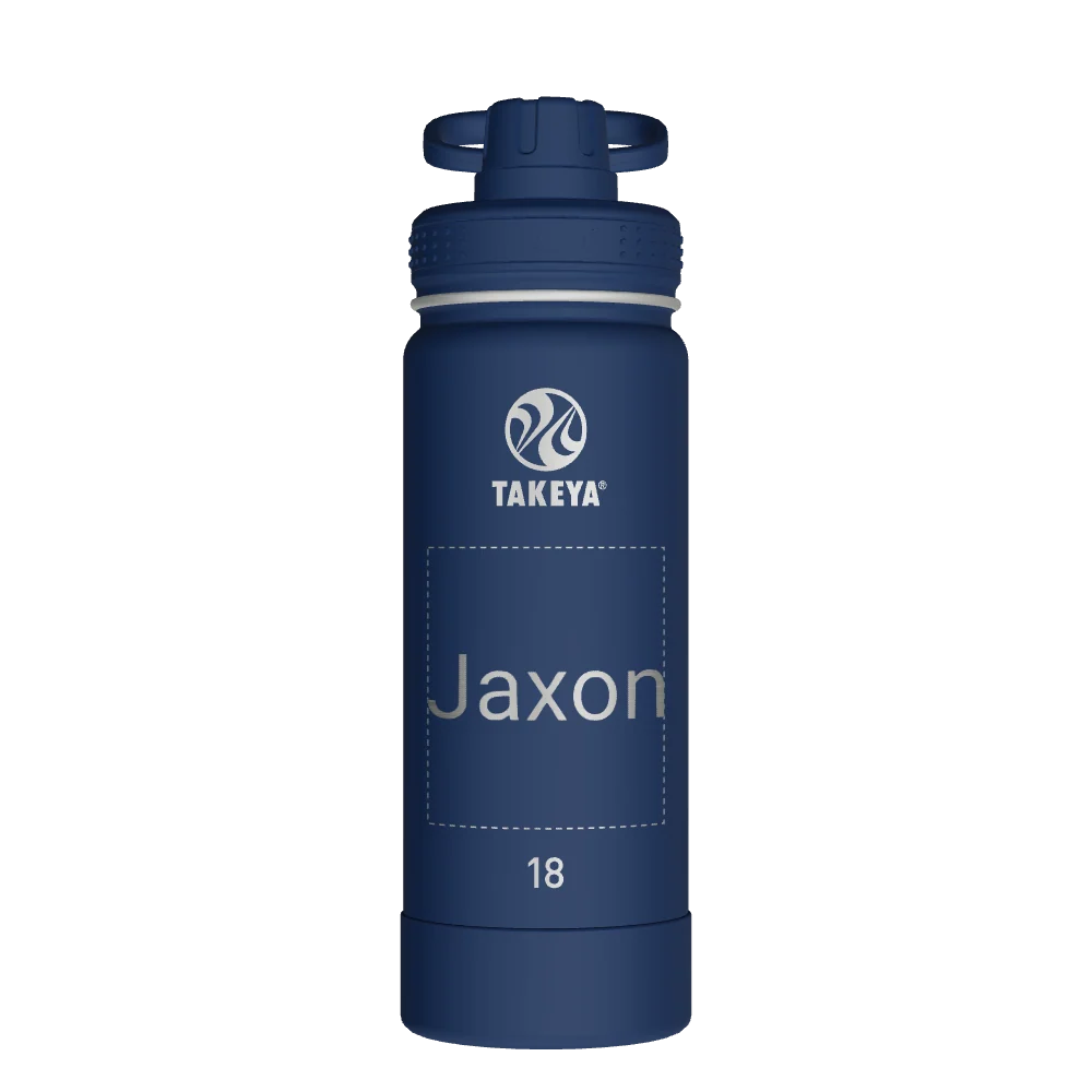 Takeya Actives Water Bottle With Spout Lid - 18oz Midnight