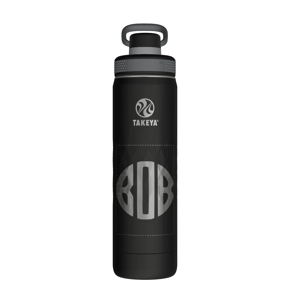 Takeya Sport Water Bottle - 22oz Obsidian Spout - Model 51315-TAKEYA-SPORT-WATER-BOTTLE-CUSTOMIZED-11-22OZ-OBSIDIAN-SPOUT
